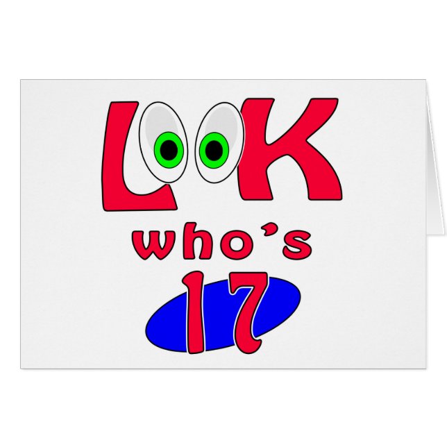 Cartão Olhe quem é 17? (Frente Horizontal)