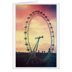 Cartão Olho de Anitiqued Londres no nascer do sol