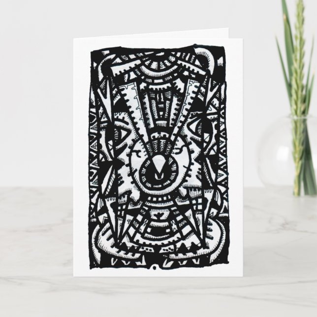 Cartão Olho. Desenho de tinta (Frente)