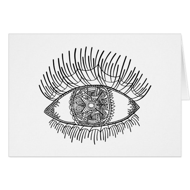 Cartão Olho inspirado (Frente Horizontal)