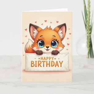 Cartão Olhos Azuis Fennec Doce