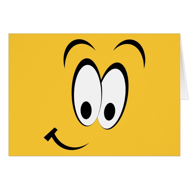 Cartão Olhos felizes e sorriso (Frente Horizontal)
