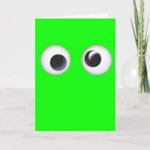 Cartão Olhos Googly Verdes Fofos Labirinto de Halloween p