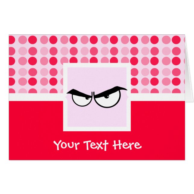 Cartão Olhos irritados bonitos (Frente Horizontal)