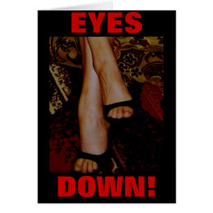 CARTÃO OLHOS PARA BAIXO!