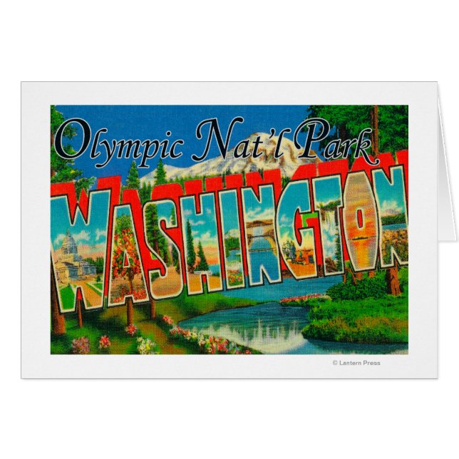 Cartão Olimpiadas Nat'l Park, Washington (Frente Horizontal)