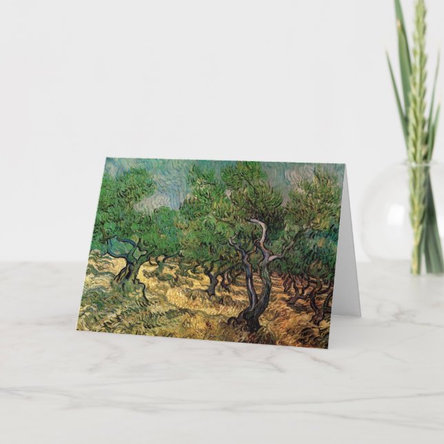 Cartão Oliveiral por Vincent van Gogh (Frente)