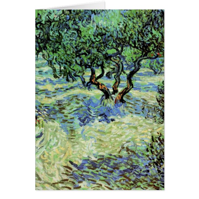 Cartão Oliveiral por Vincent van Gogh (Frente)