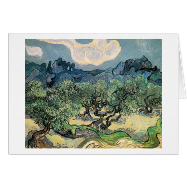 Cartão Oliveiras, Vincent van Gogh (Frente Horizontal)