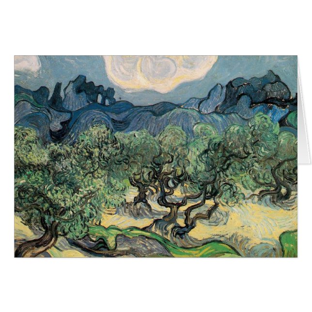 Cartão Oliveiras, Vincent van Gogh (Frente Horizontal)