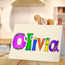 "Olivia" Nome de Personagem de Desenho Animado