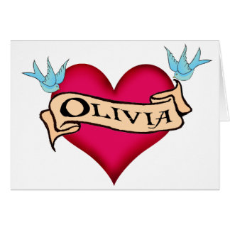 Cartão Olivia - t-shirt & presentes feitos sob encomenda