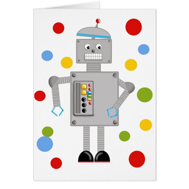 Cartão Ollie o robô (Frente)