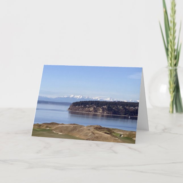 Cartão Olympic Mountains from Chamber's Bay Blank (Frente)