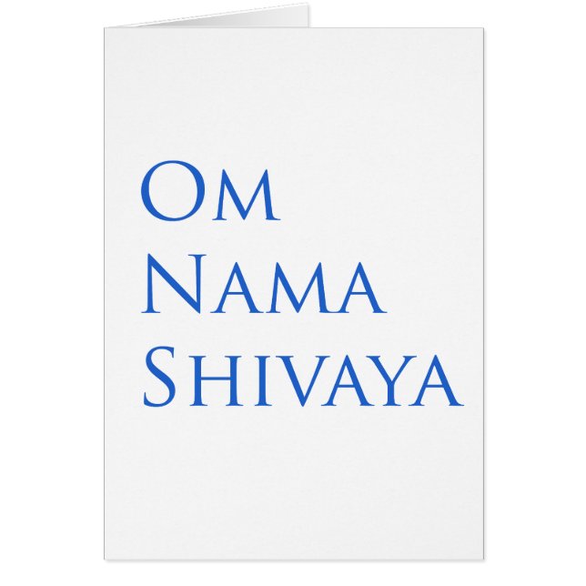 Cartão Om Nama Shivaya (Frente)