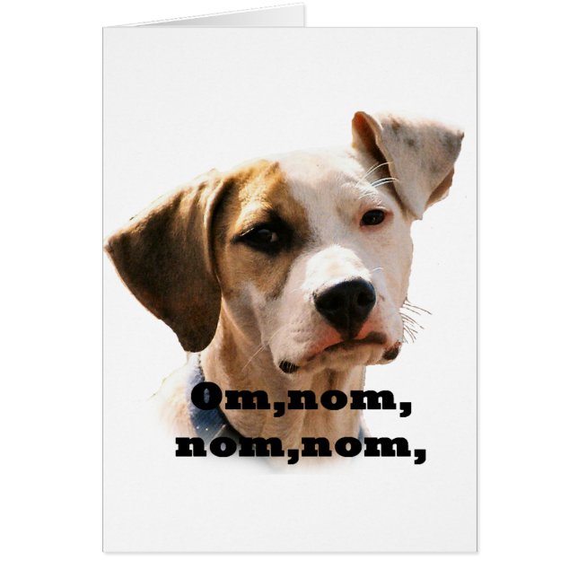 Cartão Om, nom, nom. (Frente)