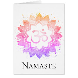 Cartão *~* OM Símbolo de AUM Lotus Flower Mandala Espirit