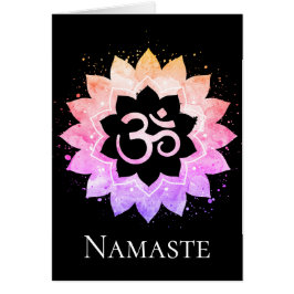 Cartão *~* OM Símbolo de AUM Símbolo Espiritual do Lotus