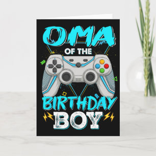 Cartão Oma Do Aniversário Jogo De Vídeo Que Combina