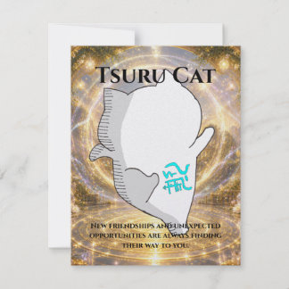 Cartão Omamori Card #006 – Tsuru Cat | Connection • Oppor