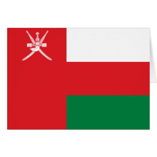 Cartão Oman Flag (Frente Horizontal)