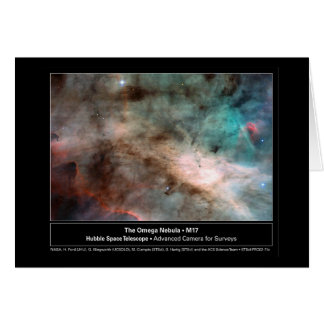Cartão Omega Nebula M17 - Foto do Telescópio Hubble