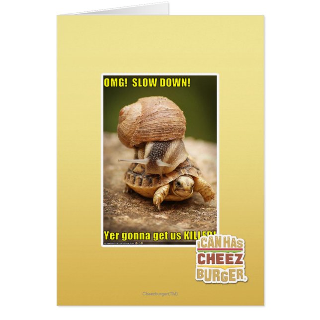 Cartão OMG! Devagar! (Frente)