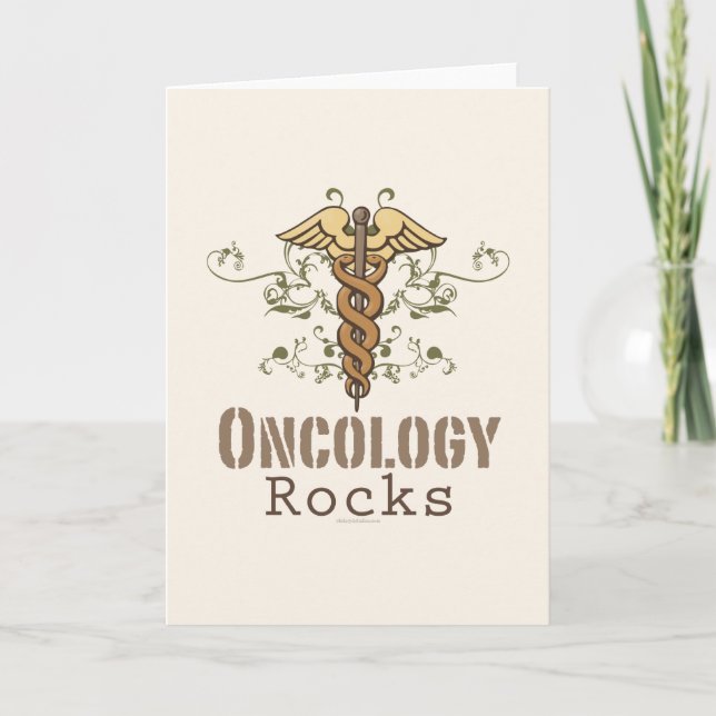 Cartão Oncologia Rocks Greeting Card (Frente)
