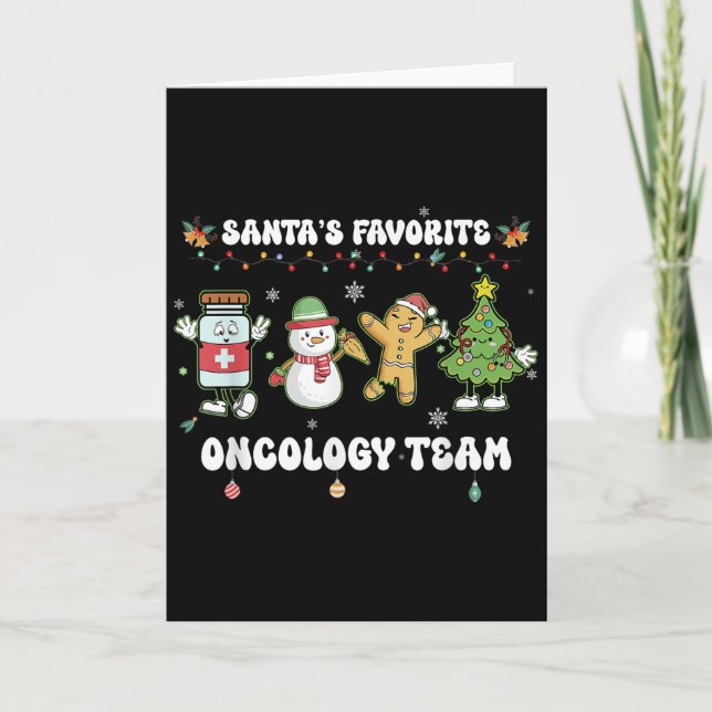 Cartão Oncology Christmas Crew Chemotherapy Nurse Techs N (Frente)