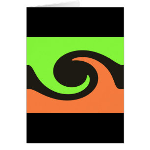 Cartão onda colorida