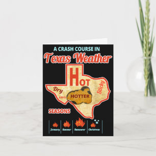 Cartão Onda de calor no verão no Texas