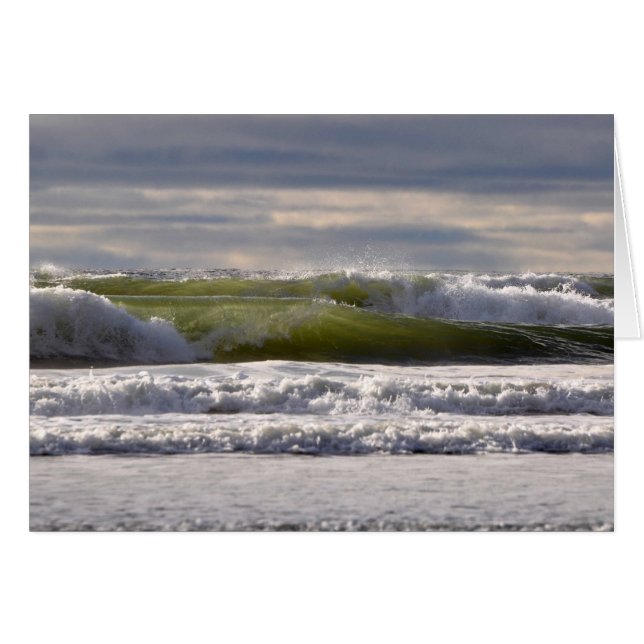 Cartão Ondas do Oceano Pacífico! (Frente Horizontal)