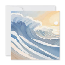 Ondas do Oceano | Praia de Aquarela Azul