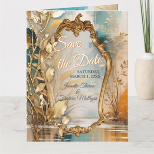 Cartão Ondas e cenários orientais artísticos asiáticos