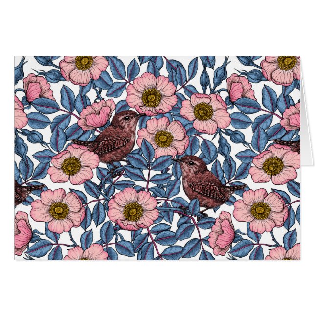 Cartão Ondas nos rosas (Frente Horizontal)