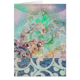 CARTÃO ONDAS/PLANTA DE BORBOLETA MÁGICA