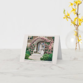 Cartão Onde as flores florescem, também floresce a espera
