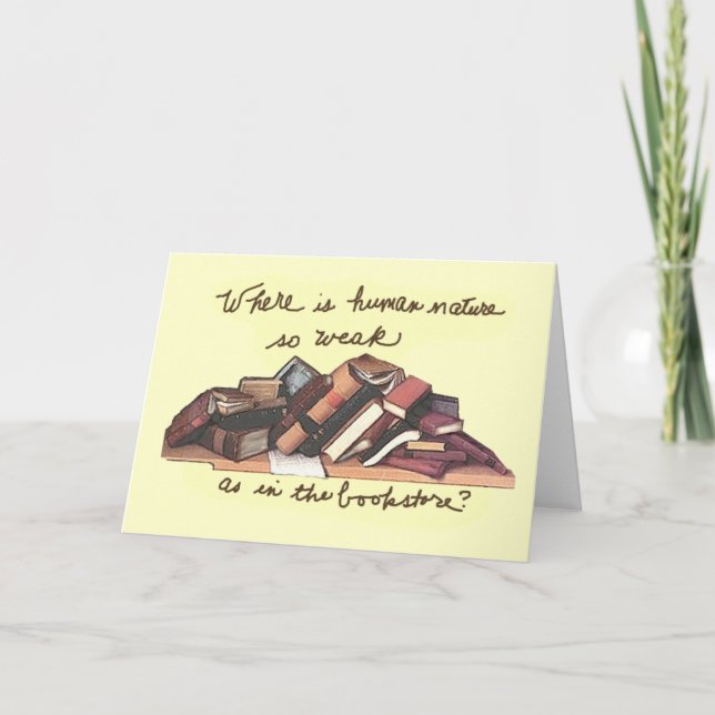 Cartão onde está a natureza humana tão fraca (Frente)