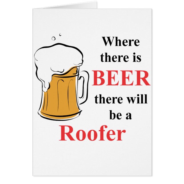 Cartão Onde há cerveja - Roofer (Frente)