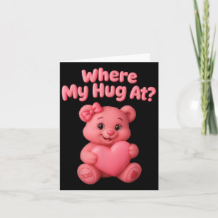 Cartão Onde O Meu Abraço No Urso De Teddy Bonito, Com O C