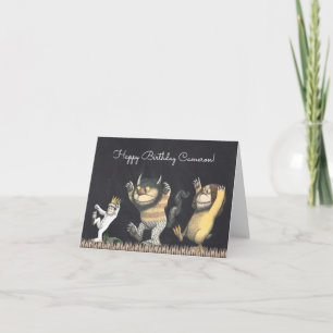 Cartão Onde Vivem os Monstros Feliz Aniversário