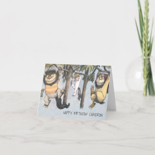Cartão Onde Vivem os Monstros Feliz Aniversário