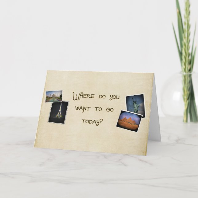 Cartão Onde você quer ir? (Frente)