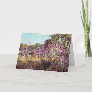 Cartão Onderdonk - Árvores Redbud em Bloom em Primaveras 