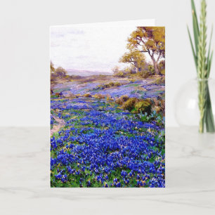 Cartão Onderdonk - Bluebonnets em Twilight, norte de San
