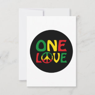 Cartão One Love, Reggae design