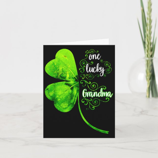 Cartão One Lucky Grandma Shamrock Grandma St Patricks Day (Frente)