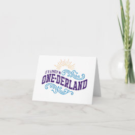 Cartão Onederland é Notecard bonito