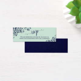 Cartão Online RSVP de Casamento Amigável do Mint G
