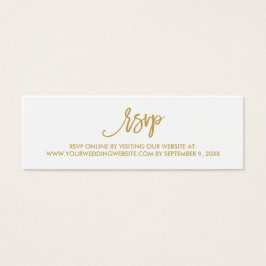 Cartão Online RSVP de Casamento com Letra Chic Mão